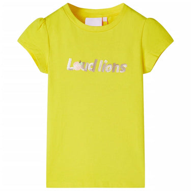 Vidaxl kindershirt met kapmouwen 140 felgeel