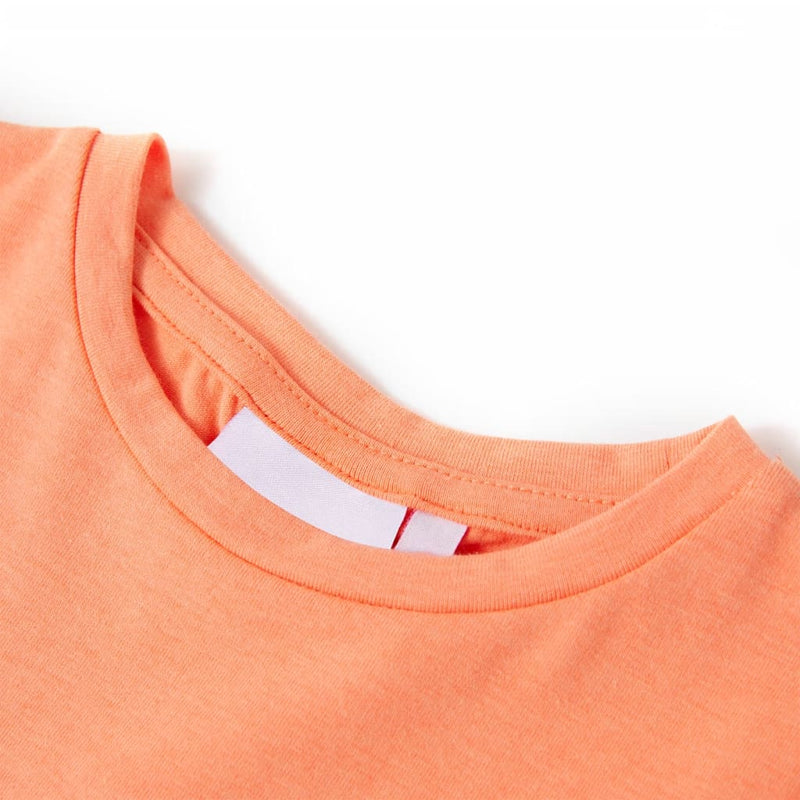 Load image into Gallery viewer, VidaXL Kindershirt met kapmouwen 140 neonoranje
