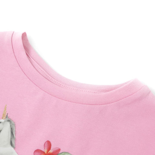 VidaXL Kindershirt met korte mouwen 128 felroze