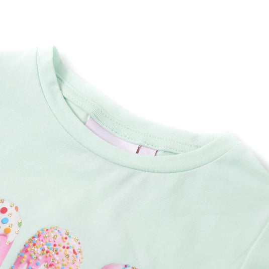 VidaXL Kindershirt 92 lichtmint