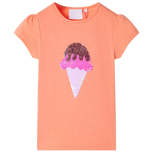 VidaXL Kindershirt 104 neonoranje