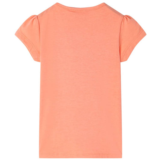 VidaXL Kindershirt 128 neonoranje