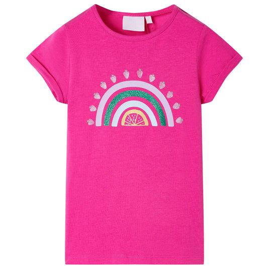 Vidaxl kindershirt 104 donkerroze