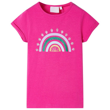 Vidaxl kindershirt 128 donkerroze
