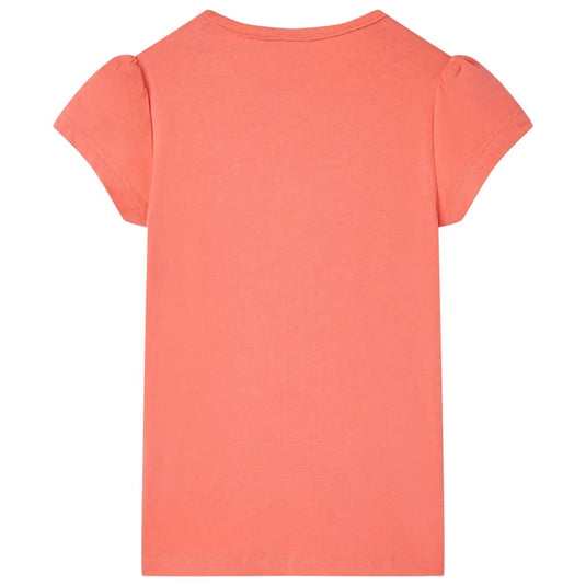 VidaXL Kindershirt 92 koraalkleurig