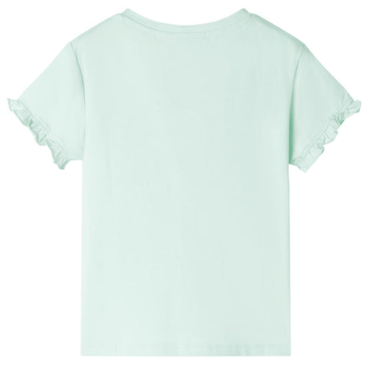 Vidaxl kindershirt 128 lichtmint