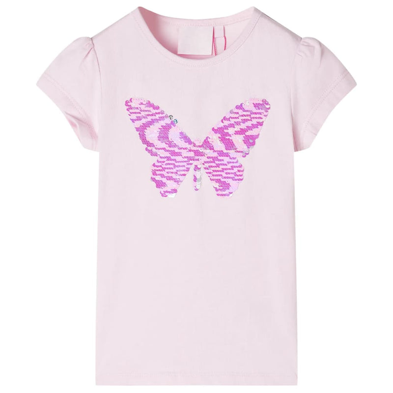 Load image into Gallery viewer, Vidaxl kindershirt met kapmouwen 104 zachtroze
