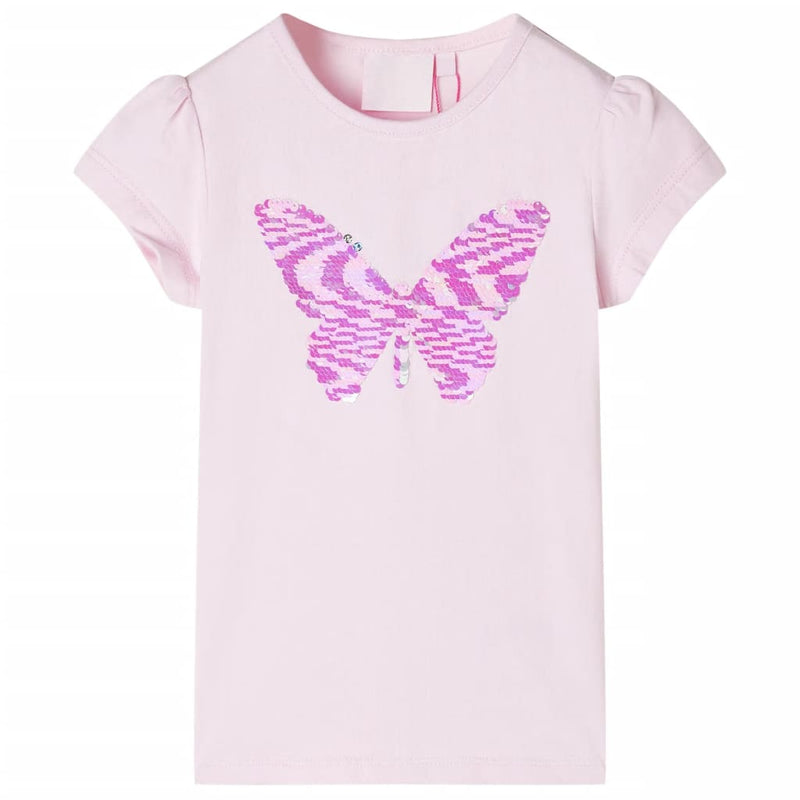 Load image into Gallery viewer, Vidaxl kindershirt met kapmouwen 128 zachtroze
