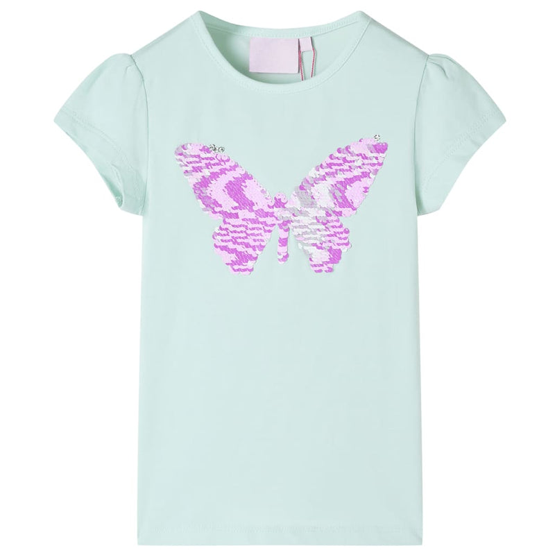 Load image into Gallery viewer, Vidaxl kindershirt met kapmouwen 140 lichtmintkleur
