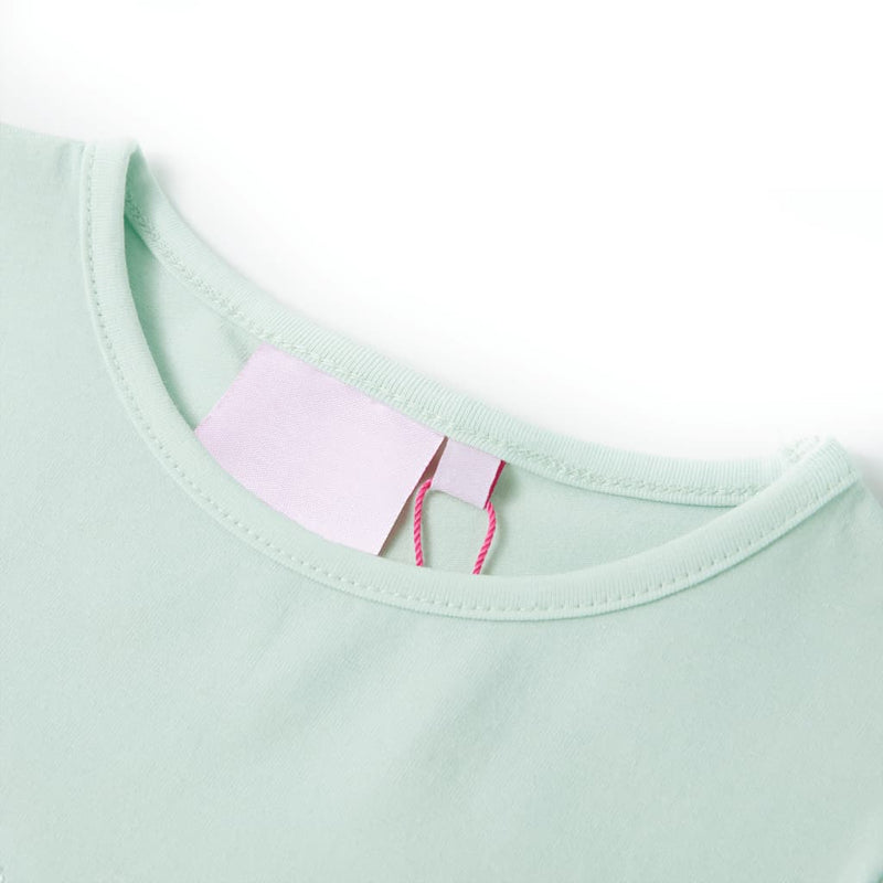 Load image into Gallery viewer, Vidaxl kindershirt met kapmouwen 140 lichtmintkleur
