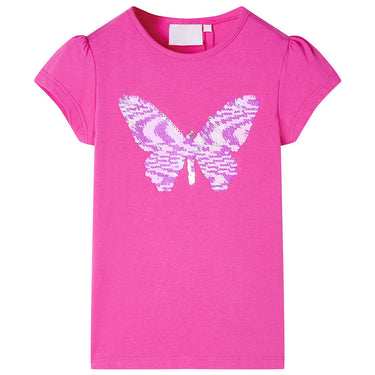Vidaxl kindershirt met kapmouwen 104 donkerroze