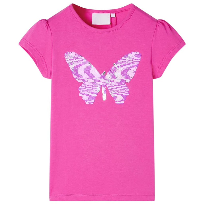 Load image into Gallery viewer, Vidaxl kindershirt met kapmouwen 128 donkerroze
