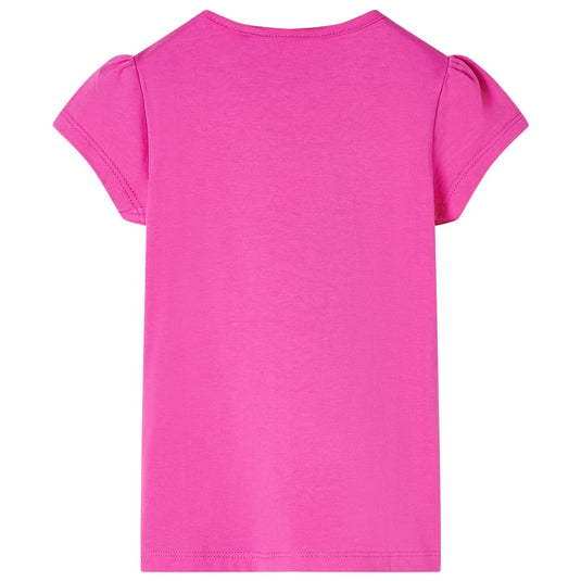 Vidaxl kindershirt met kapmouwen 128 donkerroze