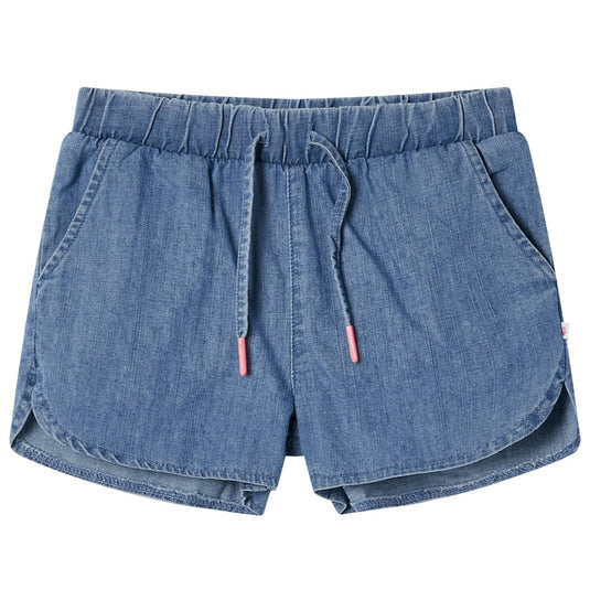Vidaxl kindershorts 128 denimblauw