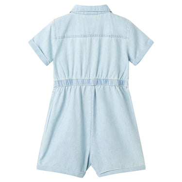 Vidaxl kinderonesie met korte mouwen 104 zachtblauw