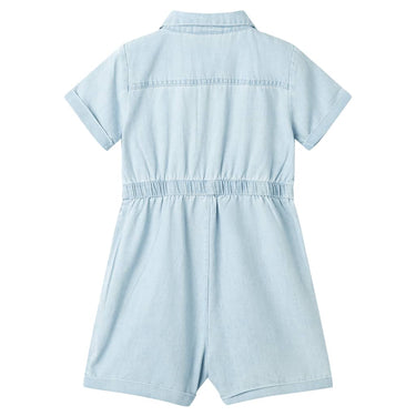 Vidaxl kinderonesie met korte mouwen 116 zachtblauw