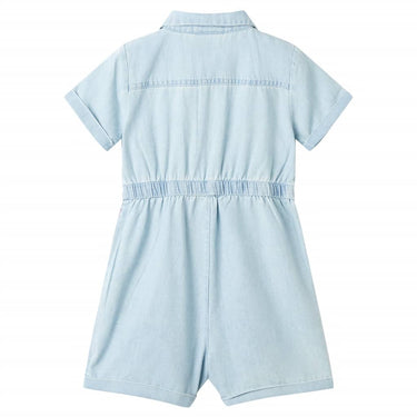 Vidaxl kinderonesie met korte mouwen 128 zachtblauw