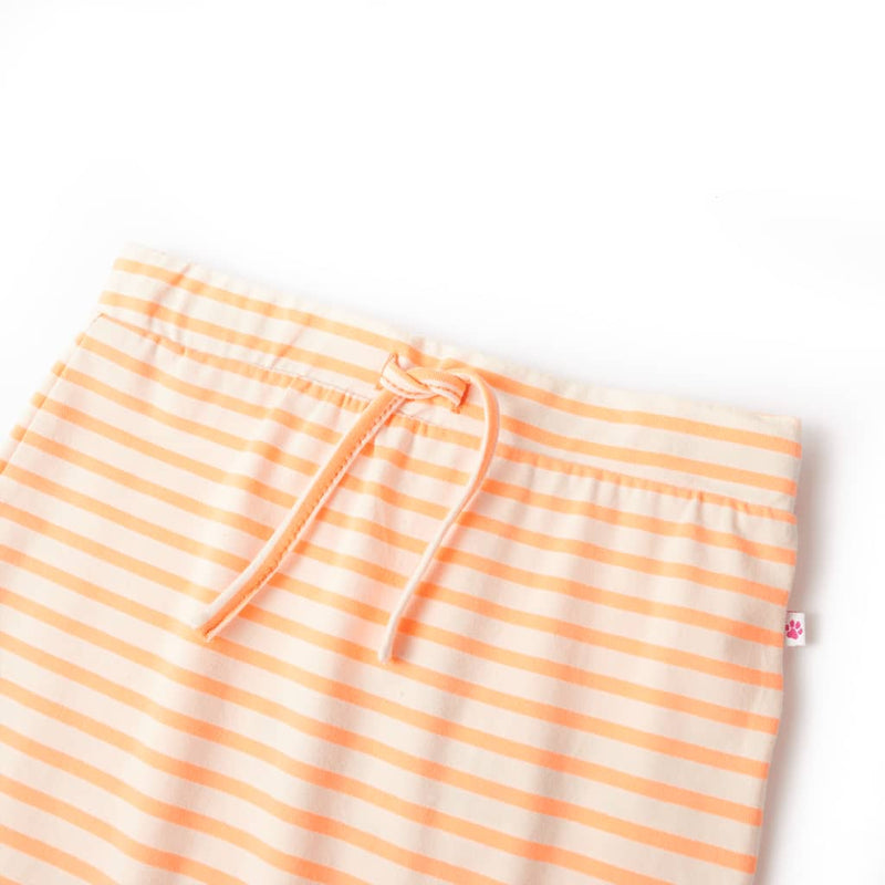 Load image into Gallery viewer, VidaXL Kinderrokje recht met strepen 92 fluorescerend oranje

