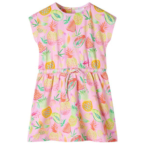 Vidaxl kinderjurk 128 zachtroze
