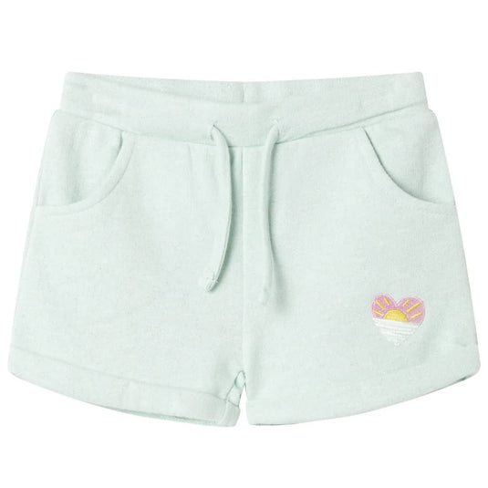 Vidaxl kindershorts met trekkoord 128 gemengd lichtmintkleurig