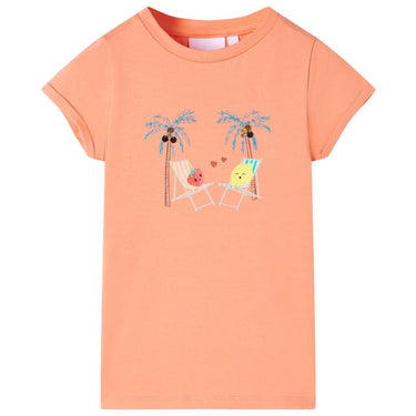Vidaxl kindershirt 128 perzikkleurig