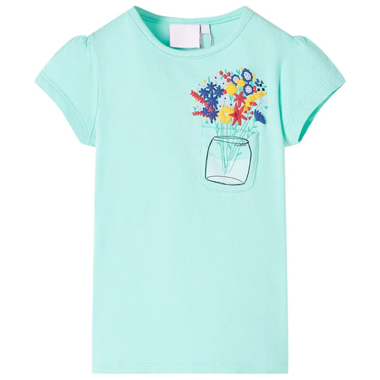 Vidaxl kindershirt 128 lichtmint