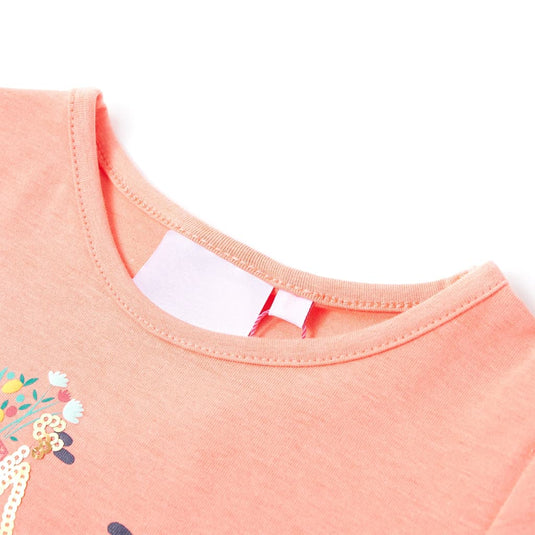 Vidaxl kindershirt 116 neonkoraal