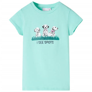 Vidaxl kindershirt 140 lichtmint