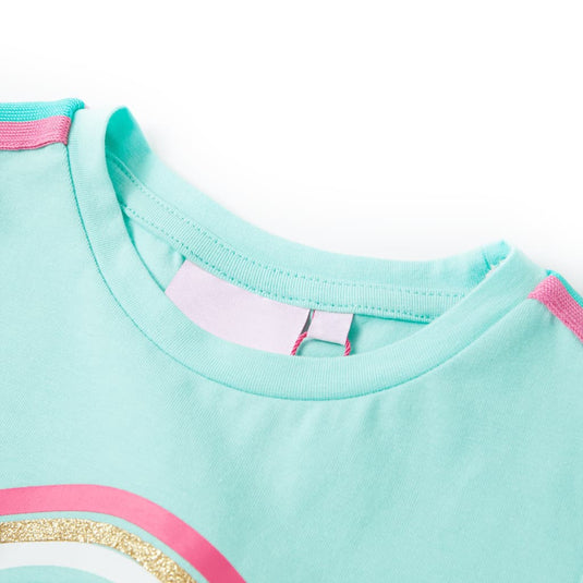 Vidaxl kindershirt 92 lichtmint