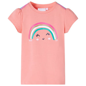Vidaxl kindershirt 128 lichtkoraalkleurig