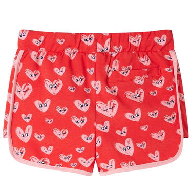 Vidaxl kindershort met trekkoord 128 rood