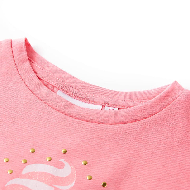 Load image into Gallery viewer, VidaXL Kindershirt 128 fluorescerend felroze
