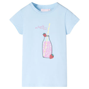 Vidaxl kindershirt 116 zachtblauw