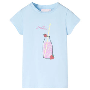 Vidaxl kindershirt 128 zachtblauw