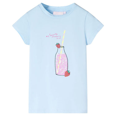Vidaxl kindershirt 128 zachtblauw