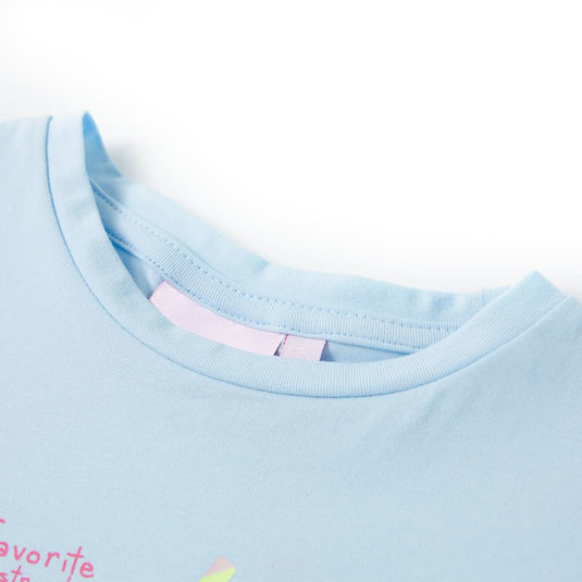 Vidaxl kindershirt 128 zachtblauw