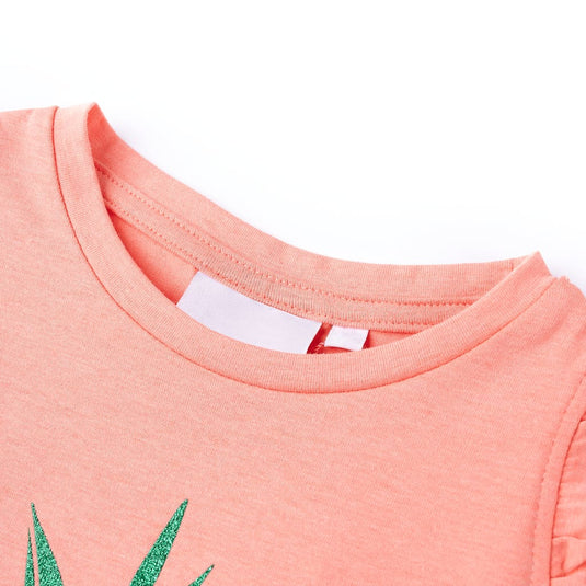 Vidaxl kindershirt 116 neonkoraal