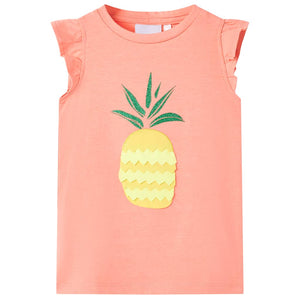 Vidaxl kindershirt 140 neonkoraal