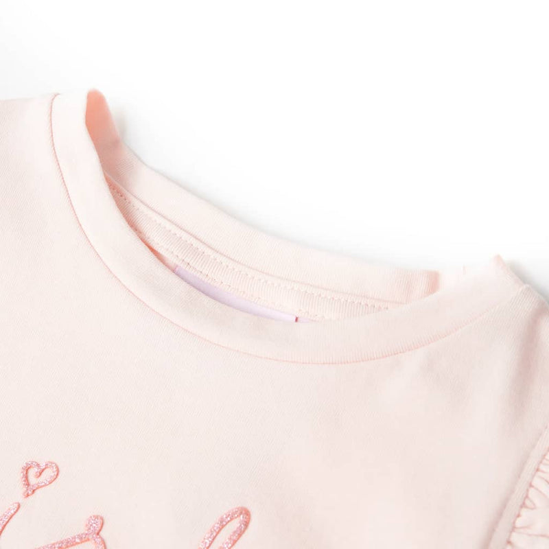 Load image into Gallery viewer, VidaXL Kindershirt met ruches aan de mouwen 92 zachtroze
