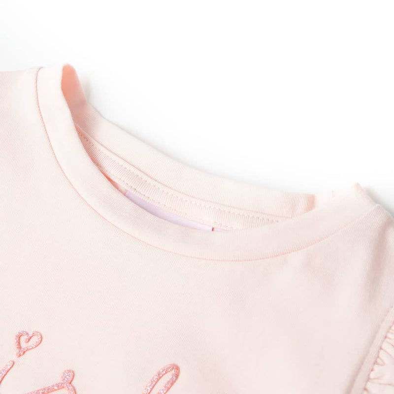 Load image into Gallery viewer, VidaXL Kindershirt met ruches aan de mouwen 104 zachtroze
