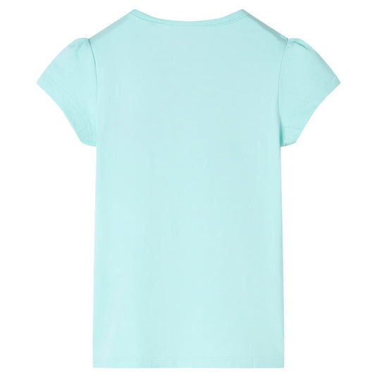 VidaXL Kindershirt 116 lichtzeeblauw