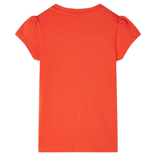 VidaXL Kindershirt 128 donkeroranje