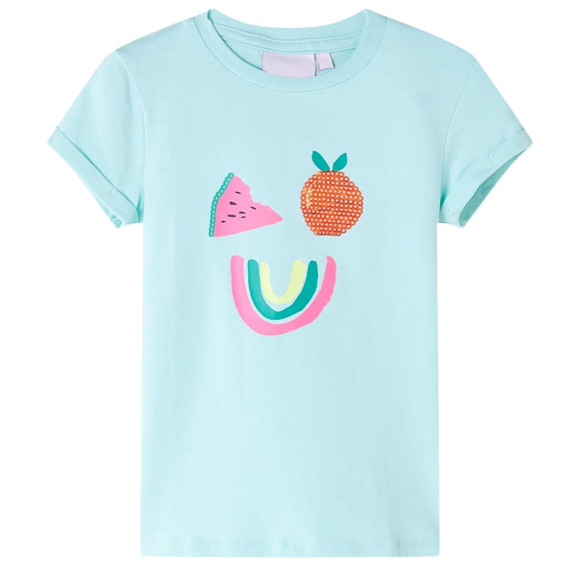 Load image into Gallery viewer, VidaXL Kindershirt 92 lichtzeeblauw
