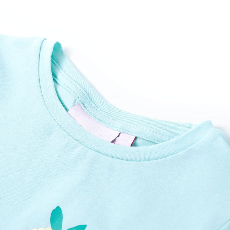 Load image into Gallery viewer, VidaXL Kindershirt 140 lichtzeeblauw
