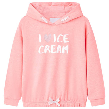 Vidaxl kindertrui met capuchon 92 felroze