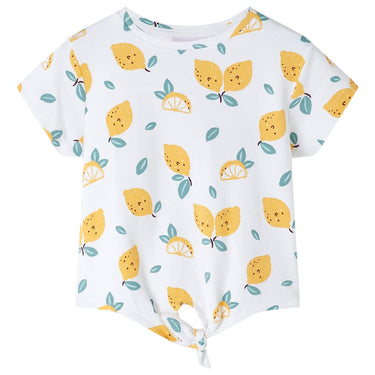 Vidaxl kindershirt met knoop in de zoom 92 ecru
