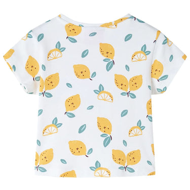 Vidaxl kindershirt met knoop in de zoom 116 ecru