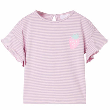 Vidaxl kindershirt met mouwen met ruches 116 lila