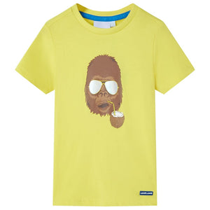 VidaXL Kindershirt met korte mouwen 128 geel