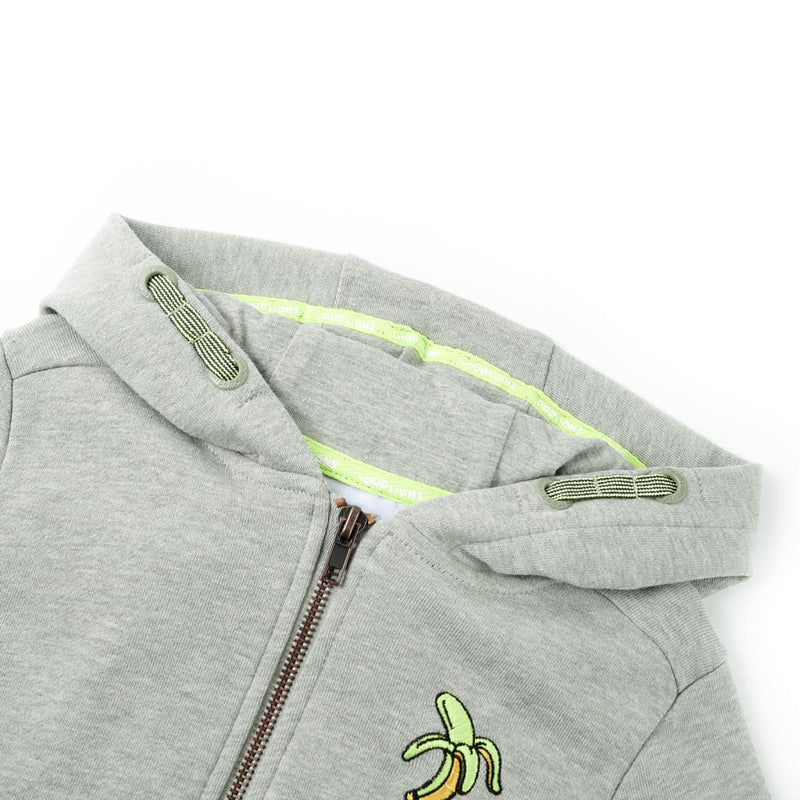 Load image into Gallery viewer, Vidaxl kindervest met capuchon en rits 116 gemêleerd lichtkaki
